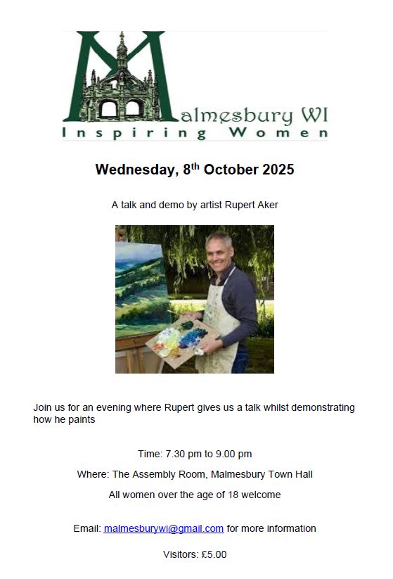 WI October Meeting- Talk & Demo by Artist Rupert Aker